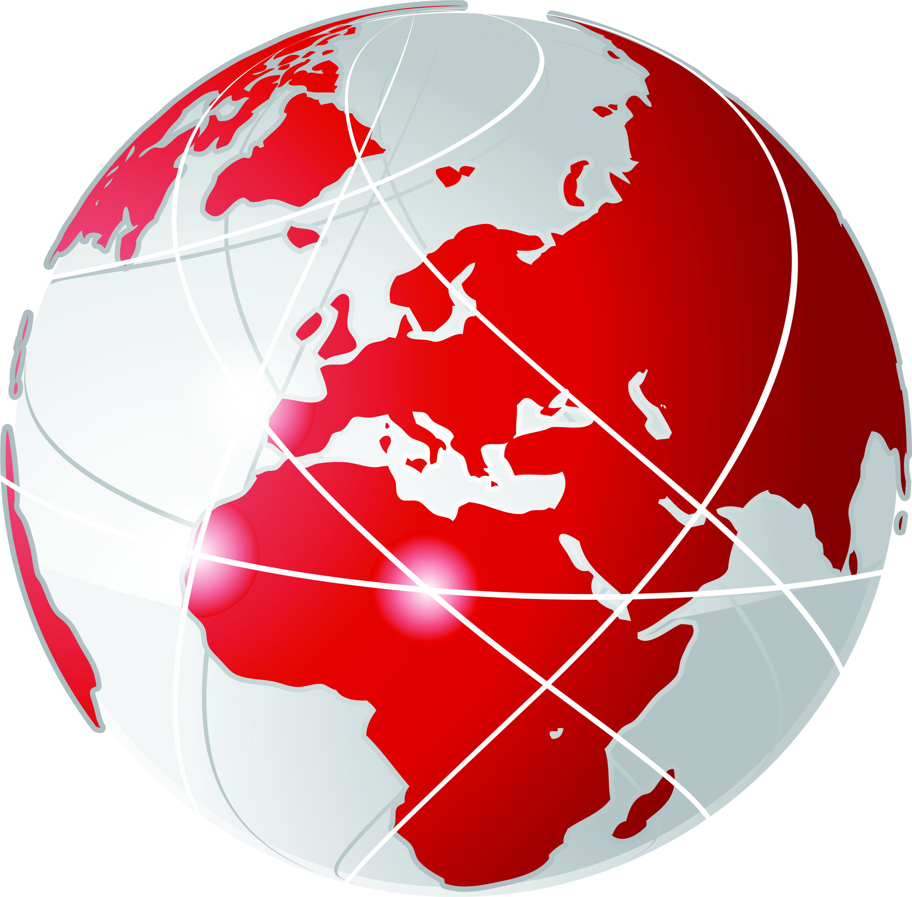 Red World Globe Logo - and Beyond | conciergeconnections