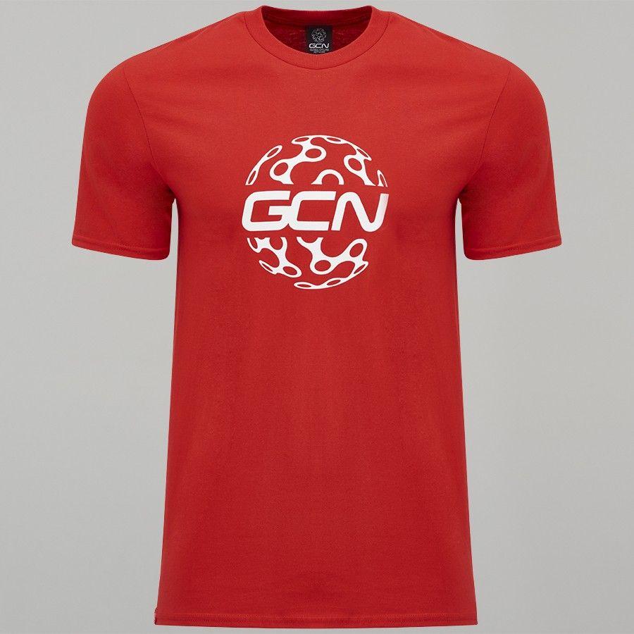 Red Globe Logo - GCN T-Shirt - Large Globe Logo In Red