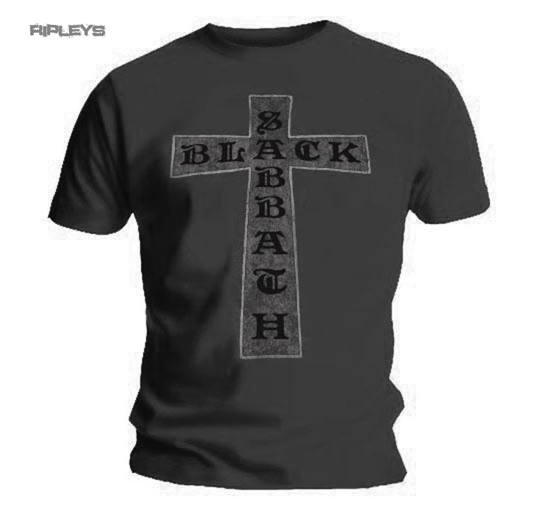 T and Cross Logo - Official T Shirt Black Sabbath Charcoal Classic Cross Logo All Sizes