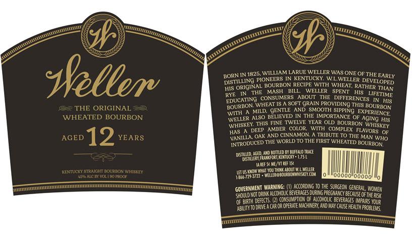 Aged 12 Years Logo - New Bottle and Labeling for W.L. Weller Special Reserve, Antique ...