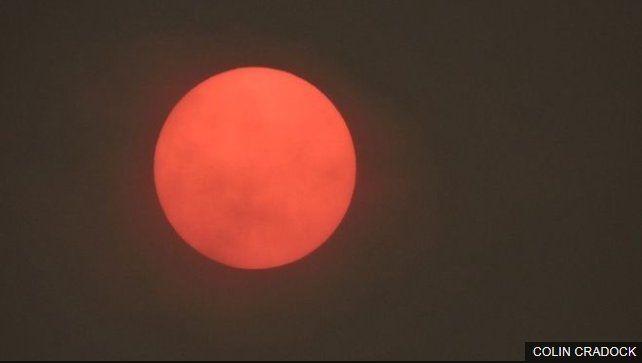 Red and Orange Sun Logo - The UK had a red sun Monday | Earth | EarthSky