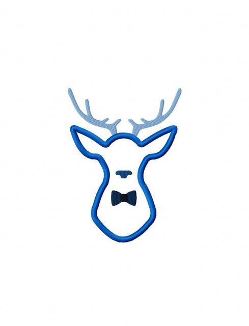 Blue Buck Logo - Blue Buck applique embroidery design - buck appliqué design - boy ...