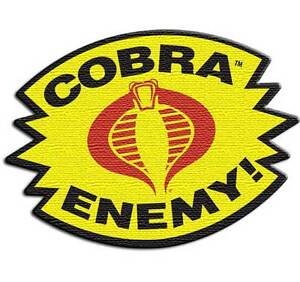 GI Joe Cobra Logo - GI Joe Cobra Iron-On Patch 3.75
