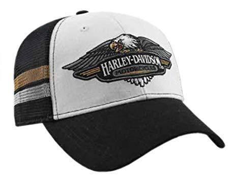 Famous Black and White Store Logo - Harley Davidson Mens Embroidered Vintage Logo Baseball Cap, Black