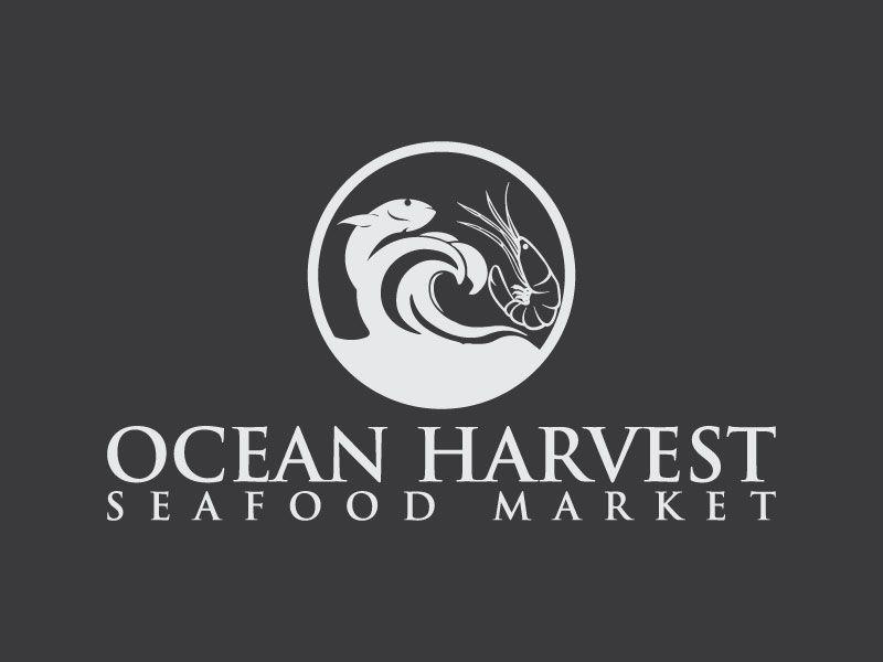 Famous Black and White Store Logo - Modern, Masculine, Shop Logo Design for OCEAN HARVEST SEAFOOD MARKET ...