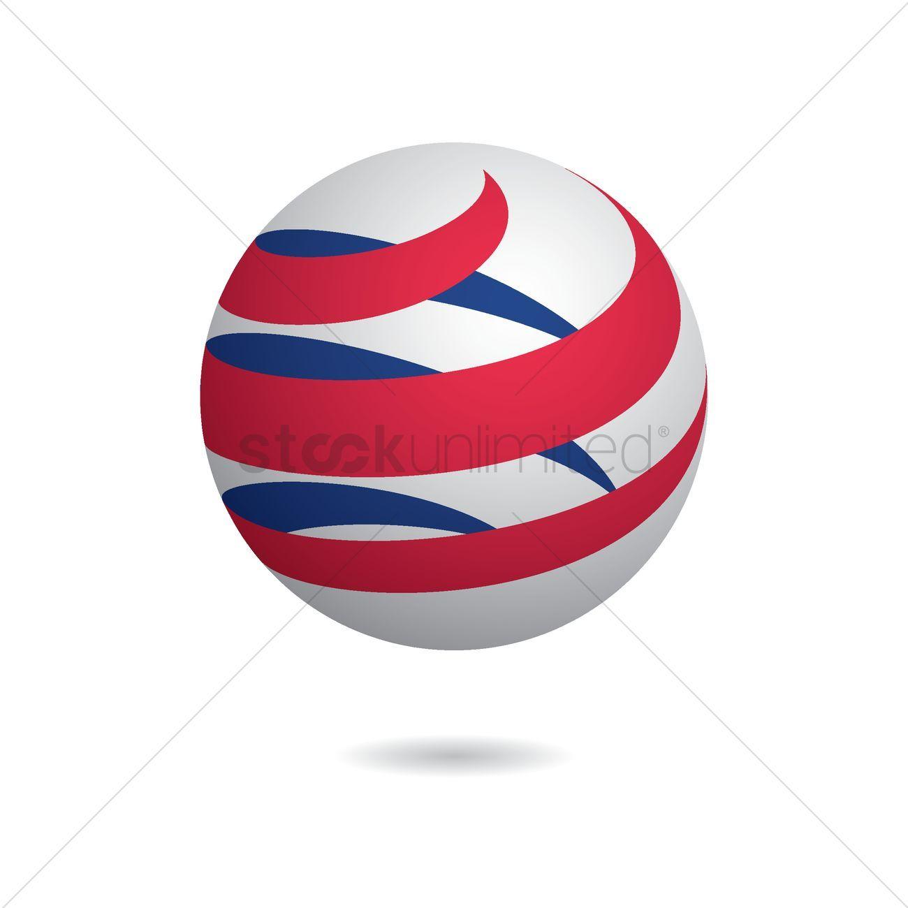 Red Globe Logo - Globe logo element with abstract concept Vector Image - 2003634 ...