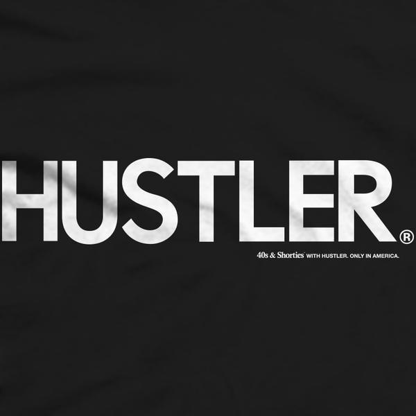 Famous Black and White Store Logo - 40s & Shorties Hustler Logo T-Shirt Tee Black. – Famous Rock Shop