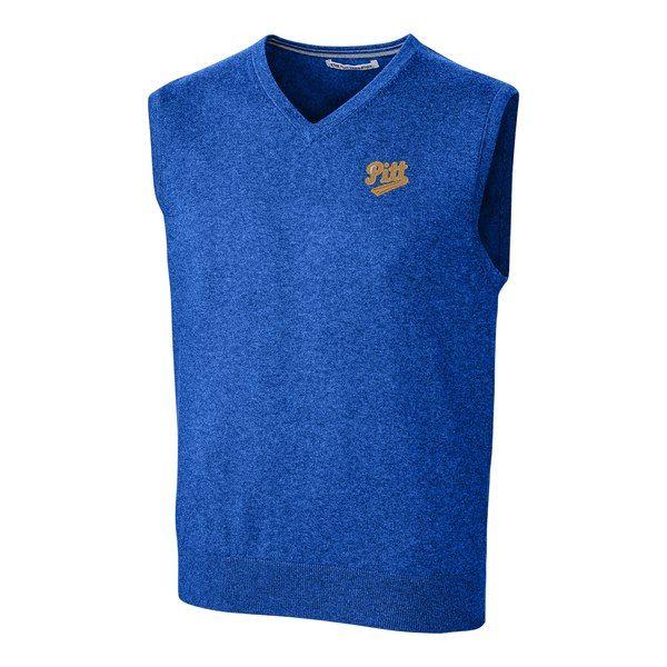 Blue Buck Logo - Cutter & Buck Pitt Panthers Blue Lakemont Vault Logo Vest