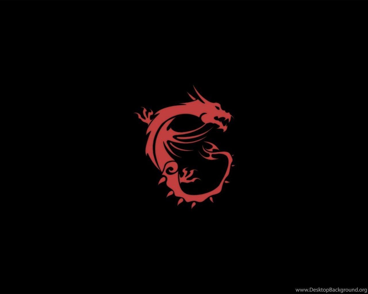 Red and Black Dragon Logo - MSi Dragon Logo Wallpaper Black Background 19. 4288 Desktop