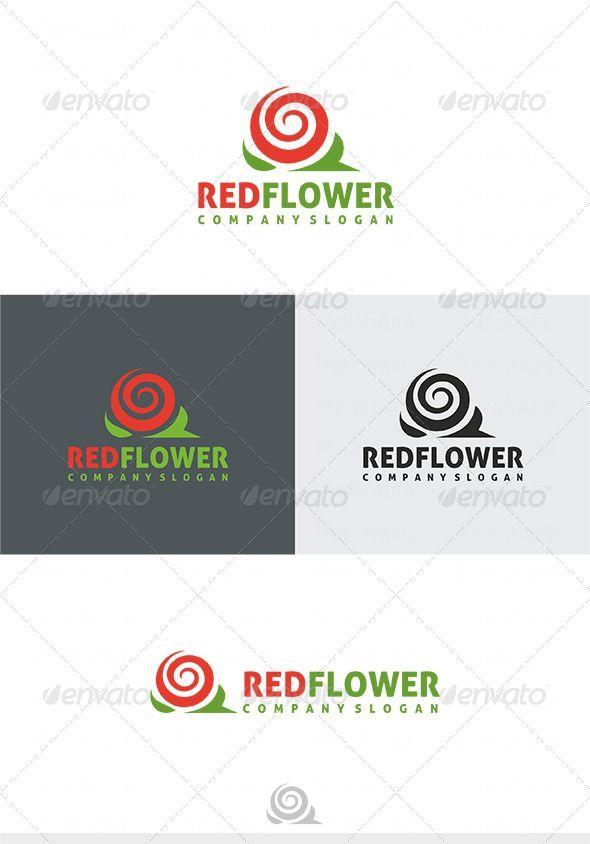 Red Flowers Logo - Valentines Day Cards. Flower logo, Logos
