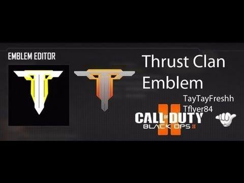 BO2 Clan Logo - Black Ops 2 - Thrust Clan Emblem Tutorial - YouTube