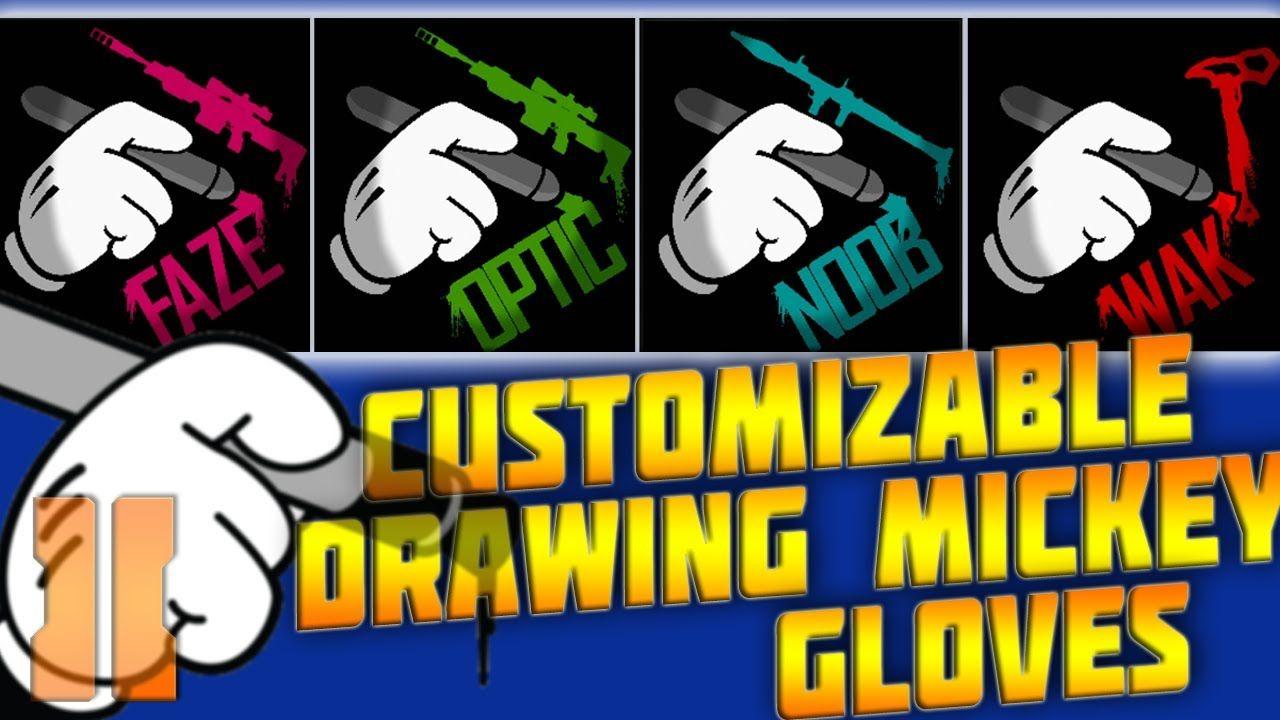 BO2 Clan Logo - Customizable Drawing Mickey Mouse Gloves For Clans & Players