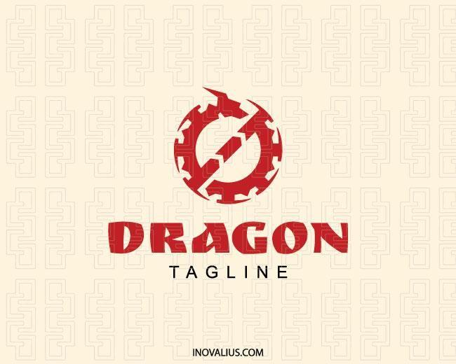 Red and Black Dragon Logo - Dragon Logo