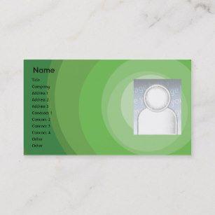 Grey and Green Circle Logo - Green Circle Business Cards