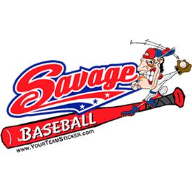 Savage Baseball Logo - Custom team and player magnets or stickers – Displaying Players Name ...