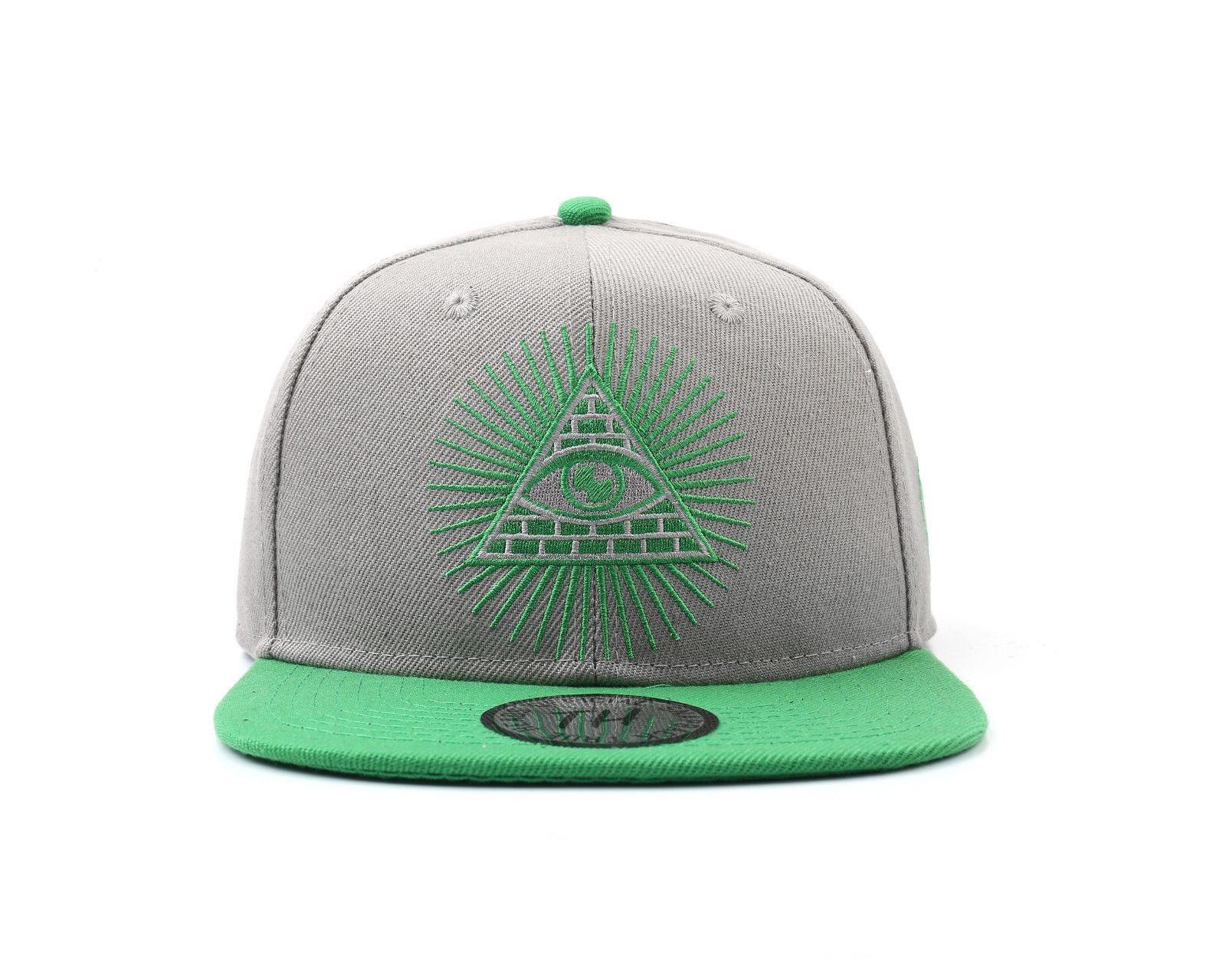 Grey and Green Circle Logo - True Heads Grey and Green Illuminati Snapback Baseball Cap | eBay