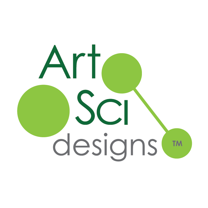 Grey and Green Circle Logo - Our new logo in Green & Grey, on a white background. ArtSci designs