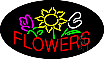 Red Flowers Logo - Red Flowers Logo Animated Neon Sign | Florist Neon Signs - Neon ...