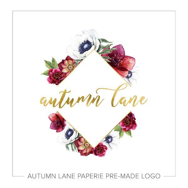 Red Flowers Logo - Diamond Anemone & Red Flowers Logo - Autumn Lane Paprie