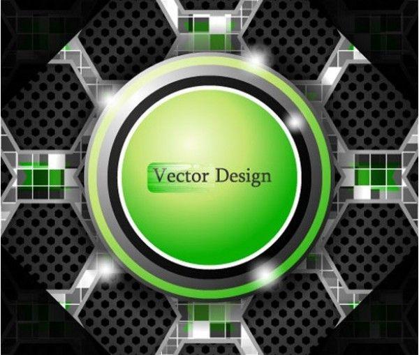 Grey and Green Circle Logo - Futuristic Green Abstract Circle Vector Background