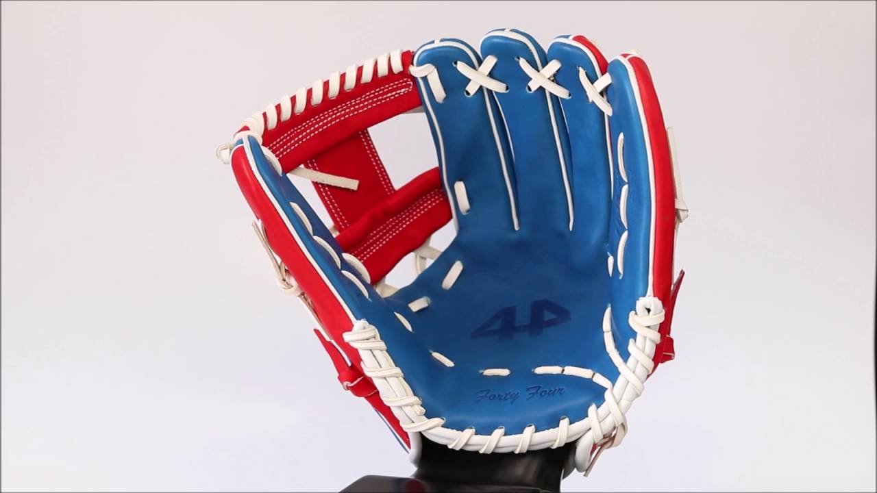 Red White and Blue Baseball Logo - Pro Custom Baseball Gloves Signature Series Red White Blue I web