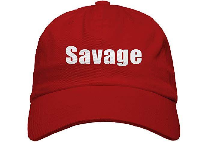 Savage Baseball Logo - Embroidered Savage Baseball Dad Hat Strapback at Amazon Men's ...
