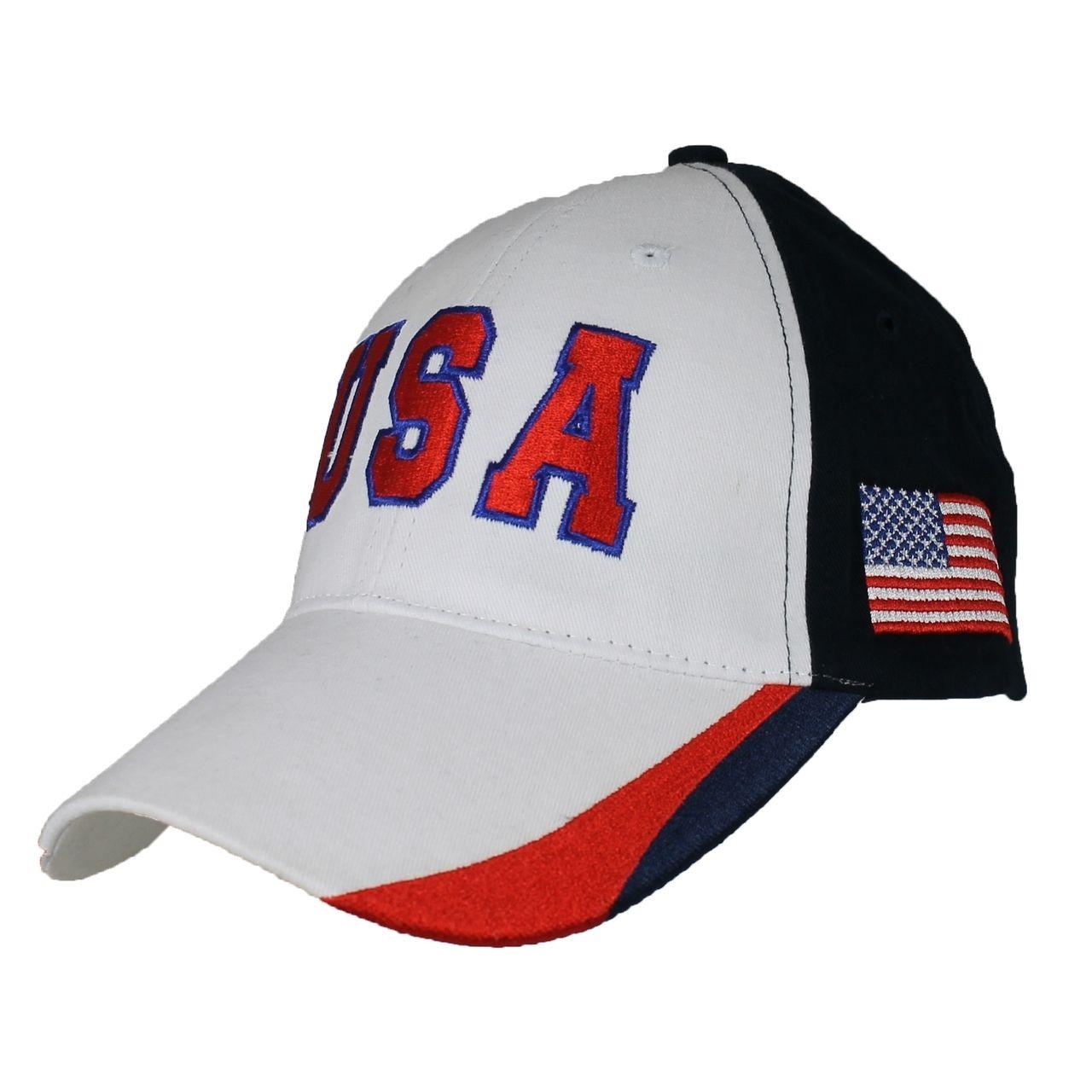 Red White and Blue Baseball Logo - USA Red White Blue US American Flag Patch United States America