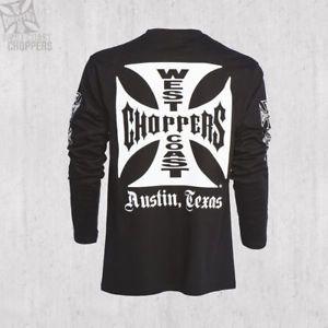 T and Cross Logo - Jesse James West Coast Choppers Iron Cross Logo Long Sleeve T Shirt