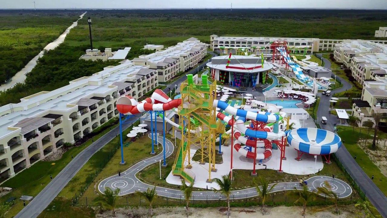 The Grand Moon Palace Logo - The Grand at Moon Palace Water Slide Park Arcade Aerial View Cancun ...