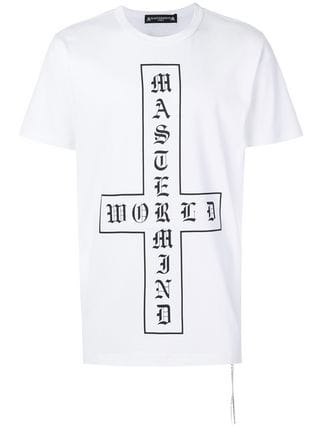 T and Cross Logo - Mastermind Japan Cross Logo Print T Shirt $578 AW17 Online