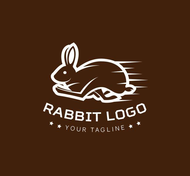 Brown Rabbit Logo - Running Rabbit Logo & Business Card Template - The Design Love