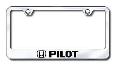 Honda Pilot Logo - HONDA PILOT LOGO Bright Mirror Chrome License Plate Frame Tag