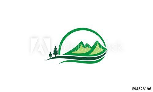 Tree and Mountain Logo - mountain hill pine tree logo - Buy this stock vector and explore ...