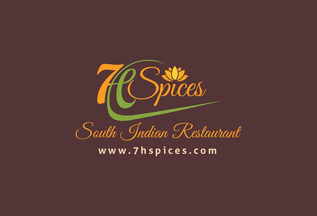 Indian Restaurant Logo - 7h-Spices-South-Indian-Restaurant-Logo-2 | VenkiDesigns
