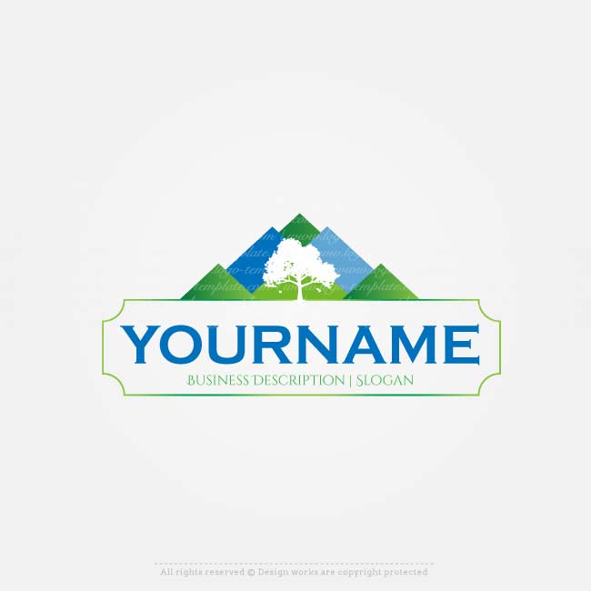 Tree Mountain Logo - Buy a Logo Online - Mountain view Logo Template