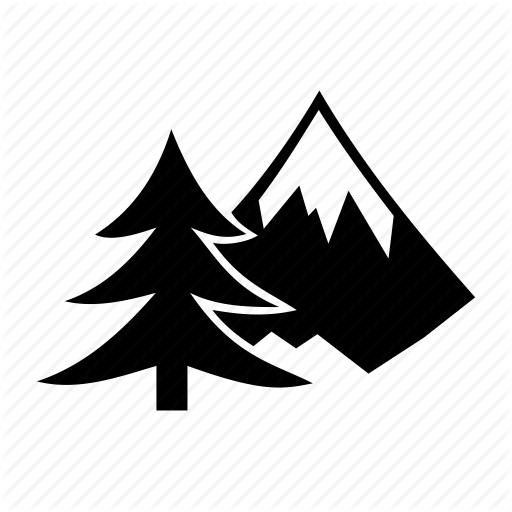 Tree Mountain Logo - Alps, canada, mountain, rockies, snow, summit, tree icon