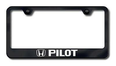 Honda Pilot Logo - HONDA PILOT LOGO Powder Coated Black Gloss License Plate Frame Tag