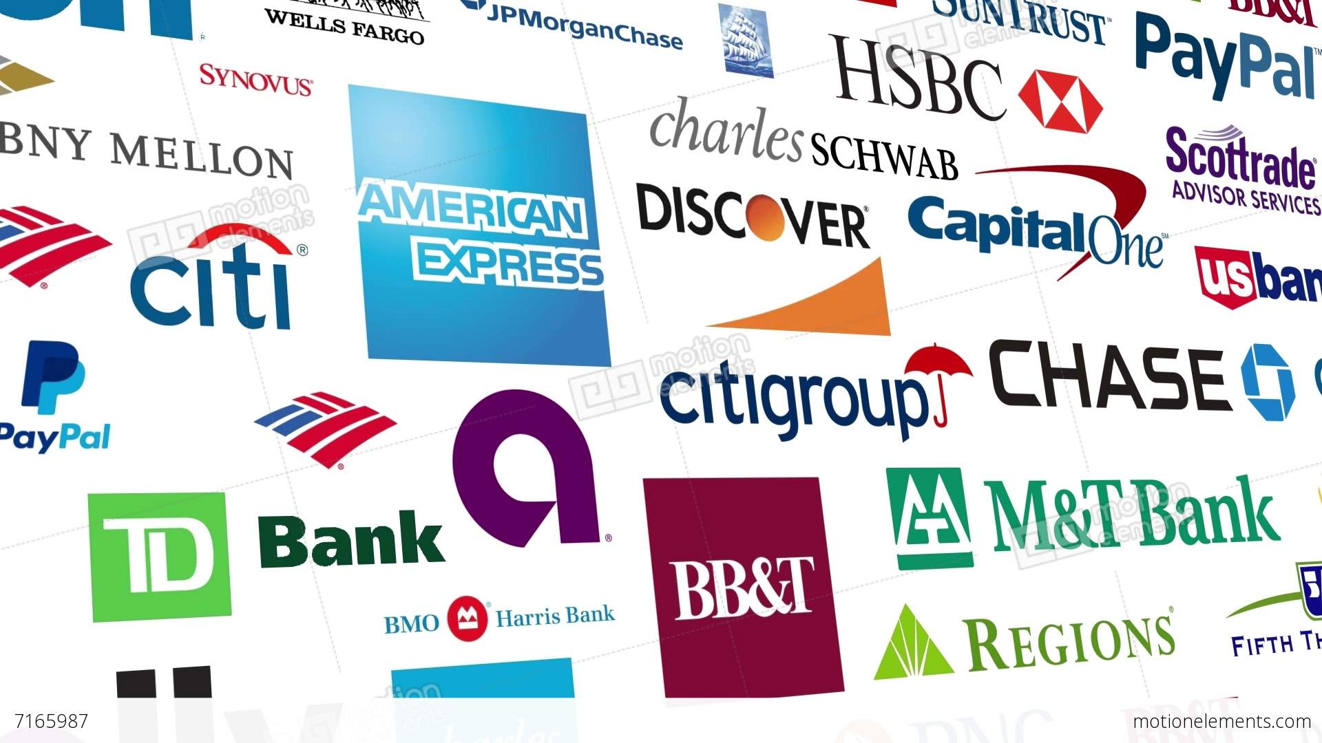 Bank Brand Logo - Banking Brands Logo Loop Stock Animation | 7165987