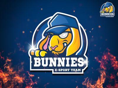 Team Rabbit Logo - bunny sport team logo