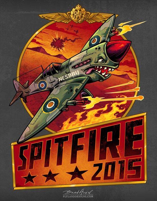Spitfire Plane Logo - Dog Fighting Spitfire Logo Design For Russefeiring Designs
