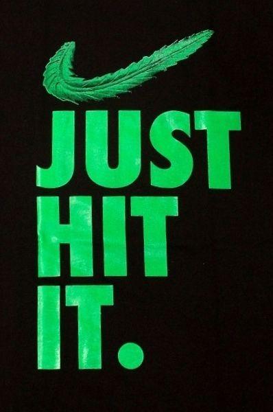 Flosstradamus Logo - EDM Hdynation Flosstradamus Marijuana Weed Leaf Nike Logo Just Hit