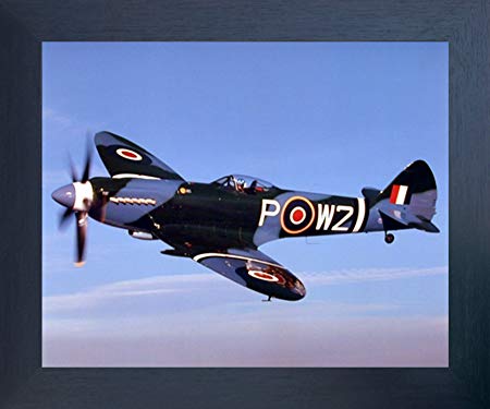 Spitfire Plane Logo - Military British MK19 Spitfire Plane Aviation Aircraft Espresso ...