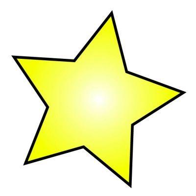 Black Yellow Star Logo - Yellow Stars with Black Clipart Image