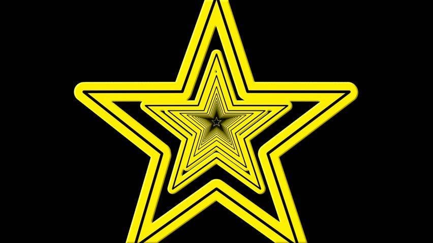 Black Yellow Star Logo - Abstract Motion Background Yellow Star Tunnel Black Background for ...