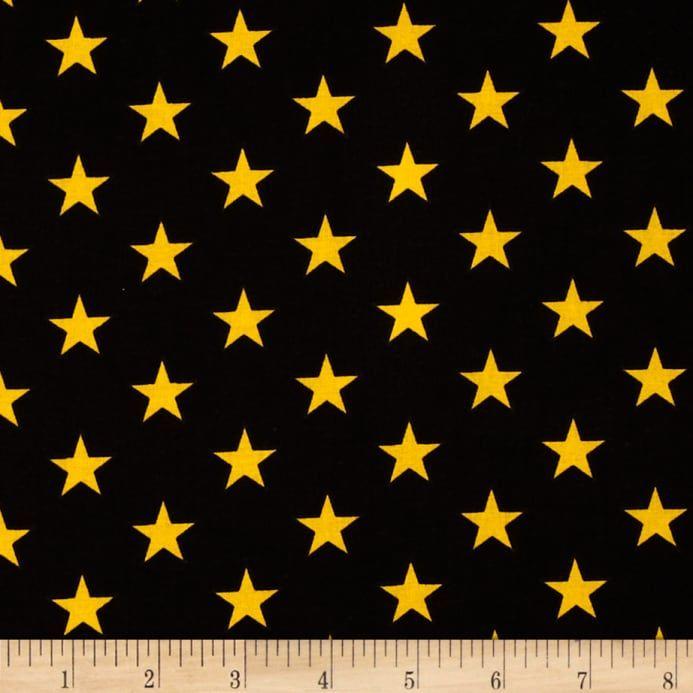 Black Yellow Star Logo - All Stars Black/Yellow - Discount Designer Fabric - Fabric.com