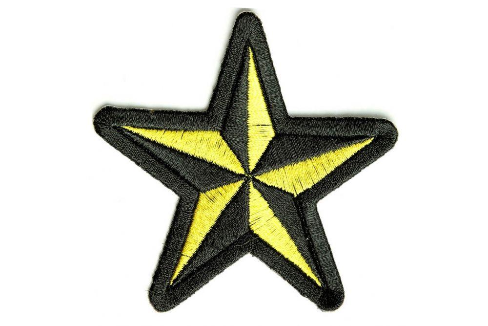 Black Yellow Star Logo - Black and Yellow Star Patch. Novelty Patches -TheCheapPlace