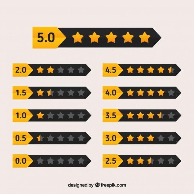 Black Yellow Star Logo - Black and yellow star rating design Vector | Free Download