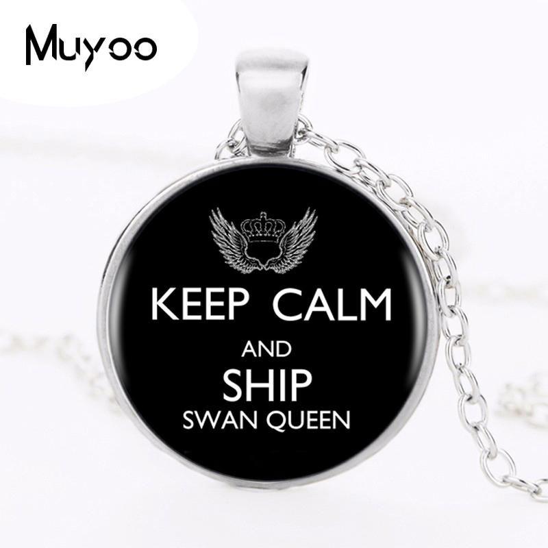 Swan Queen Logo - 2019 Hot Sale Swan Evil Queen Logo Pendant Necklace Personality Art ...