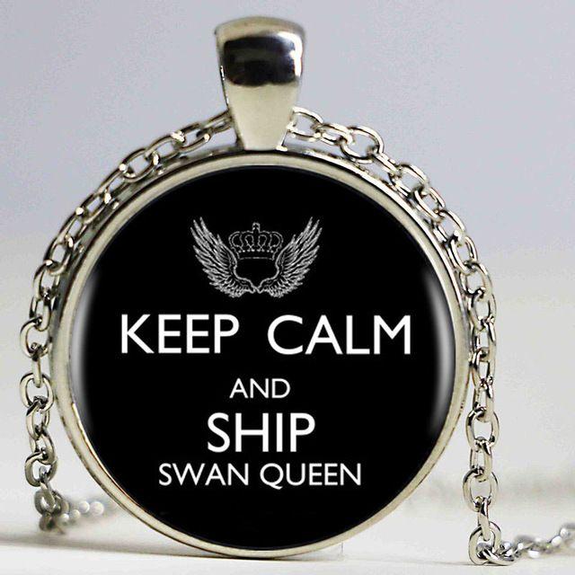 Swan Queen Logo - Hot Sale Swan Evil Queen Logo Pendant Necklace Personality Art Charm ...