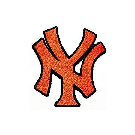 Orange New York Logo - New York Yankees Patches (orange Ny Patches) Embroidered Iron on ...